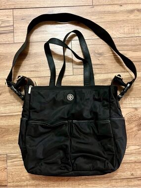 Tory Burch Virginia Black Nylon Crossbody Diaper Bag Tote